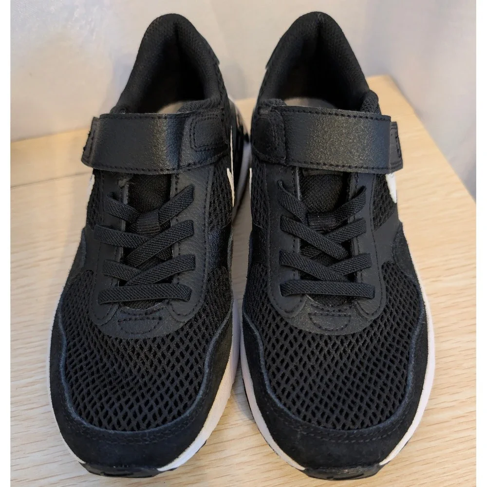 Nike Air Max Unisex Kids 3 Elastic Lace Black White Retro Athletic Sneaker NEW